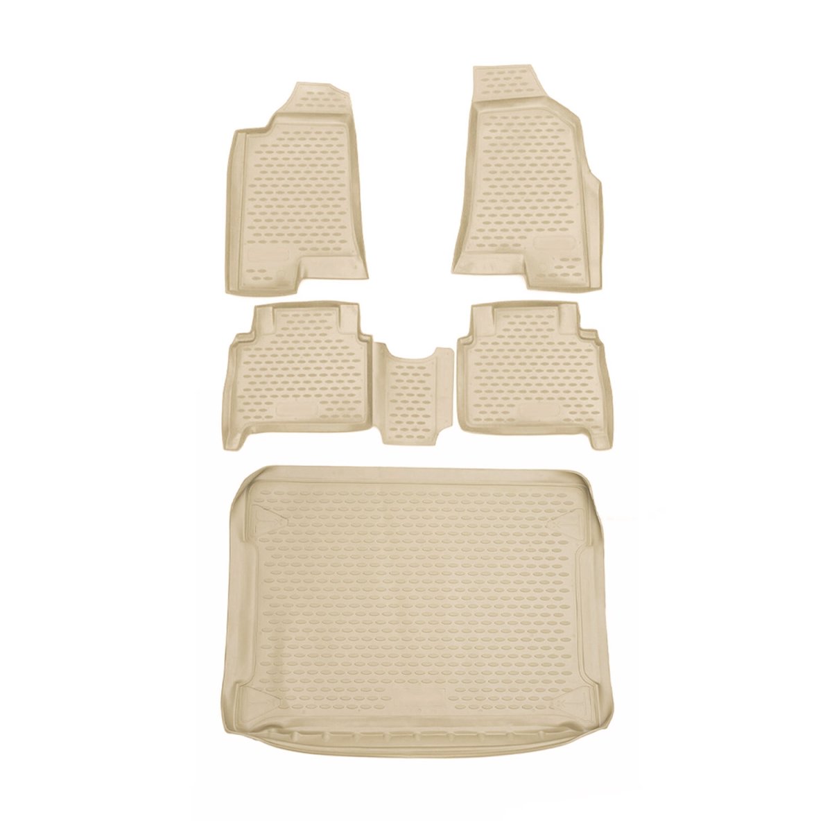HUMMER H3 3D Floor-Trunk Mats - Omac - Beige - 2006-2010